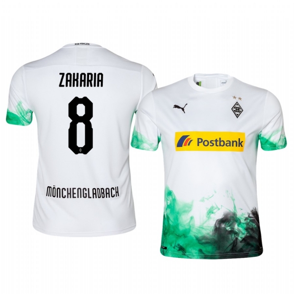 Midfielder Borussia Monchengladbach Denis Zakaria Men's Home Jersey 19-20