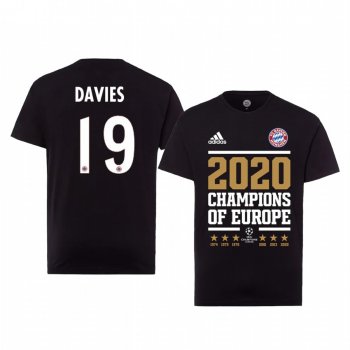 Bayern Munich Black 2020 UEFA Champions Champions of Europe T-Shirt