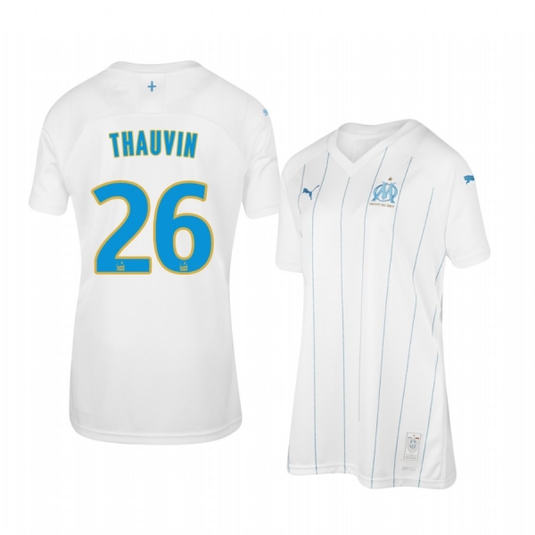 Women's Olympique de Marseille Florian Thauvin Home Jersey 19-20