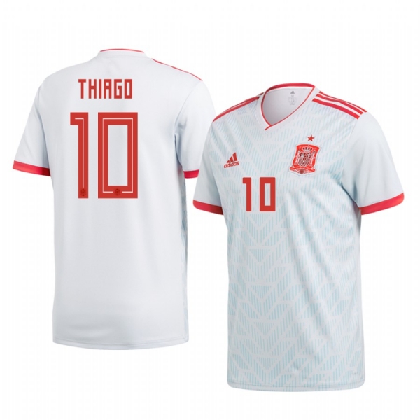 2018 World Cup Spain Thiago Alcantara Men's Away Official Jersey