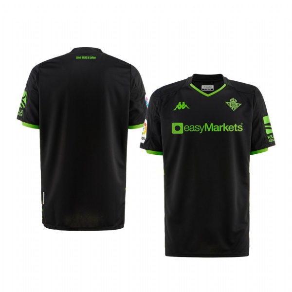 Youth Real Betis Black Away Short Sleeve Jersey 19-20