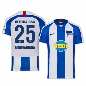 Defender Hertha BSC Jordan Torunarigha Men's Home Jersey 19-20