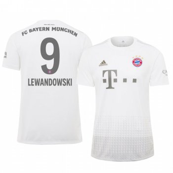 Bayern Munich Robert Lewandowski White Away Jersey 19-20 Men's