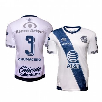 Alejandro Chumacero Club Puebla Home White Short Sleeve Jersey