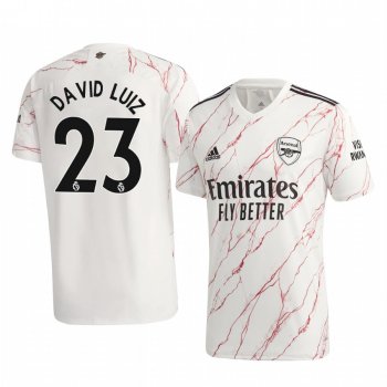 David Luiz Arsenal 2020-21 Away Men's White Short Sleeve Jersey