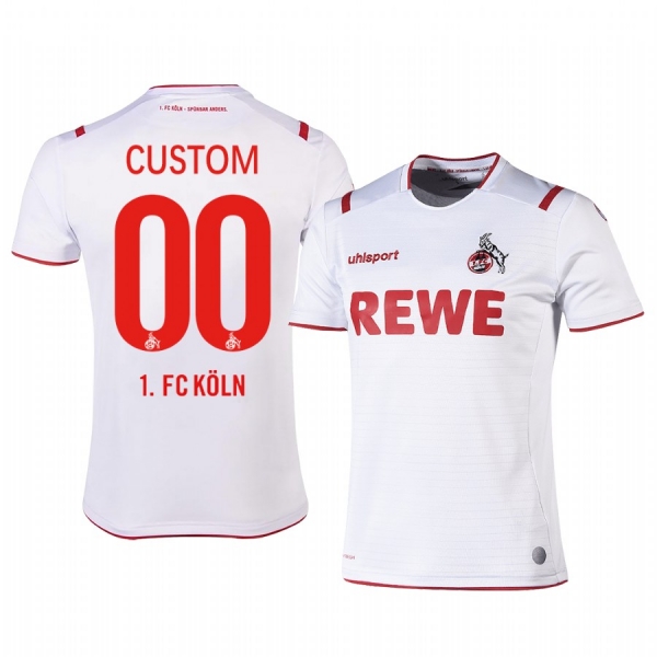 1. FC Koln Custom 19-20 Home Men's White Short Sleeve Jersey