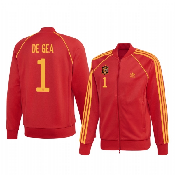 David de Gea Spain Red Team Pride Logo Full-Zip Long Sleeve Jacket