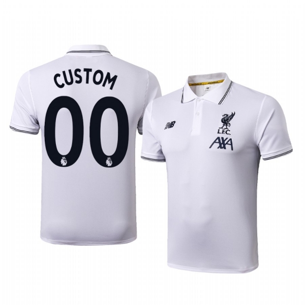 Custom Liverpool Men's White Leisure Classic Polo