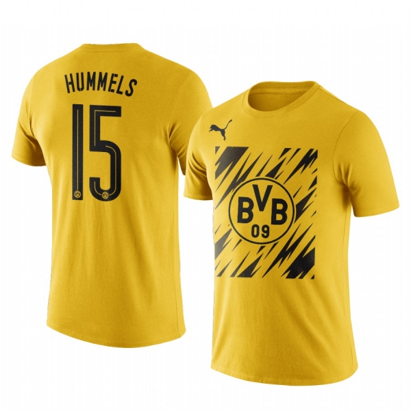 Men's Mats Hummels Borussia Dortmund Iconic Logo Home Short Sleeve T-shirt