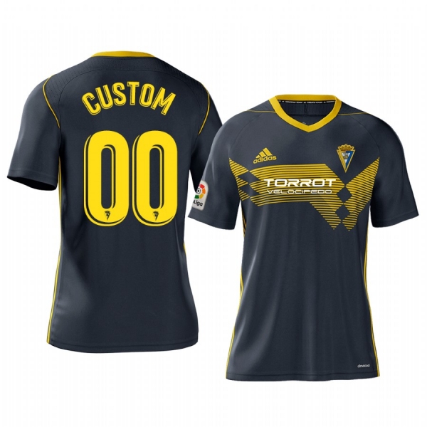 Custom Cadiz CF Away Navy Short Sleeve Jersey