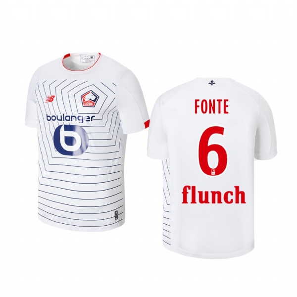 Youth Lille OSC Jose Fonte White Third Short Sleeve Jersey 19-20