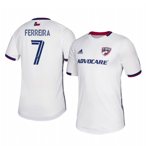 Jesús Ferreira FC Dallas 2020-21 Away Men's White Short Sleeve Jersey