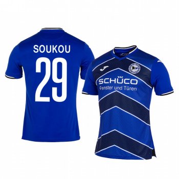 Cebio Soukou Arminia Bielefeld 19-20 Blue Home Men's Short Sleeve Jersey