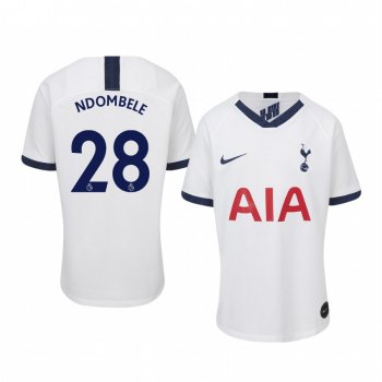 Youth Tanguy Ndombele Tottenham Hotspur 19-20 Home White Short Sleeve Jersey