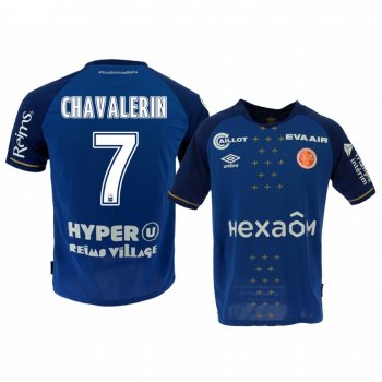 Stade de Reims Xavier Chavalerin Men's Away Jersey 19-20