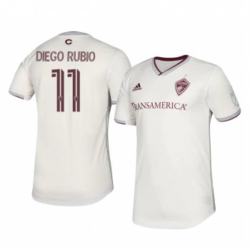 Diego Rubio Colorado Rapids 2020 Away Authentic Short Sleeve White Jersey