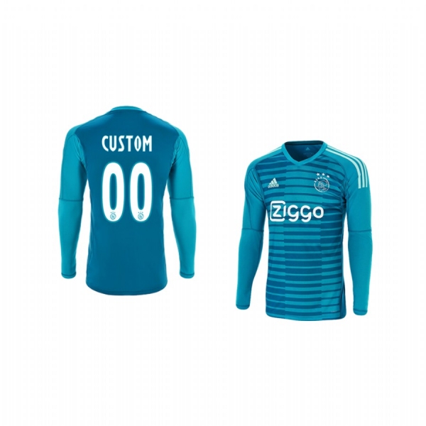 Youth 18-19 Ajax Custom Official Goalkeeper Long Sleeve Jersey Youth