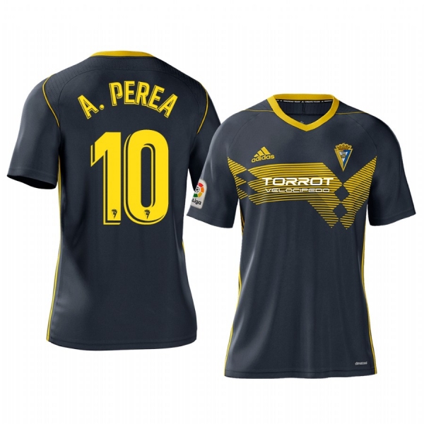 Alberto Perea Cadiz CF Away Navy Short Sleeve Jersey