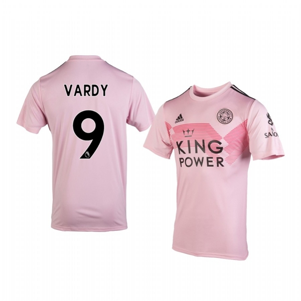 Youth Leicester City Jamie Vardy Pink Away Short Sleeve Jersey 19-20