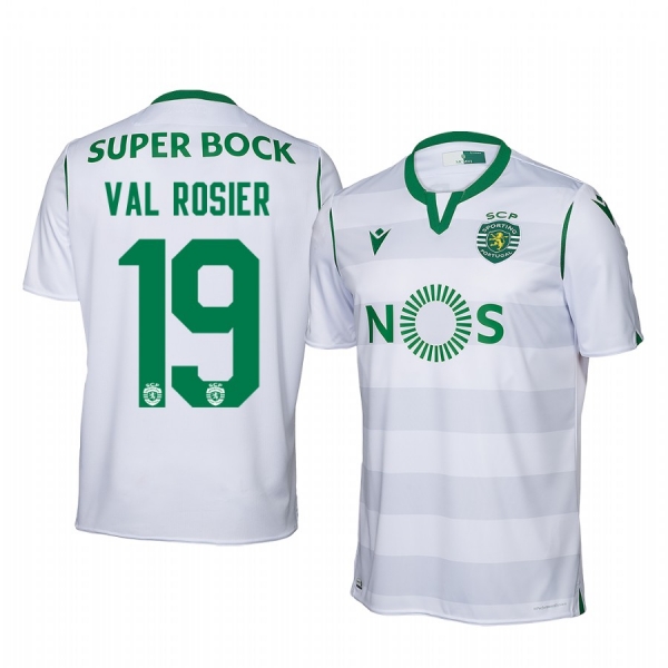 Valentin Rosier Sporting Lisbon 19-20 Third Men's White Short Sleeve Jersey