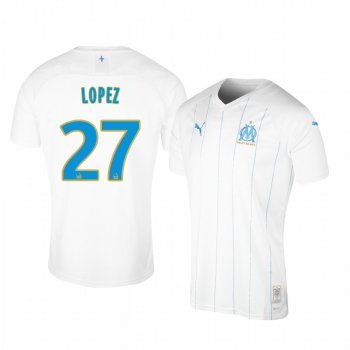 Men's Olympique de Marseille Maxime Lopez Home Jersey 19-20