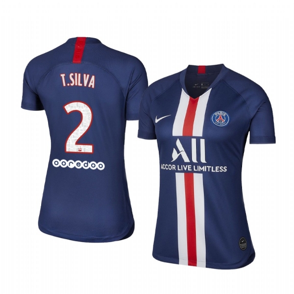 Women's Paris Saint-Germain Thiago Silva Home Jersey 19-20