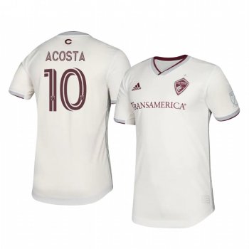 Kellyn Acosta Colorado Rapids 2020 Away Authentic Short Sleeve White Jersey