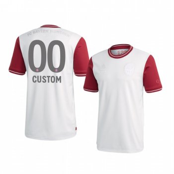 Custom Bayern Munich 120th Anniversary Men's White Replica Limited Edition Short Sleeve Jersey