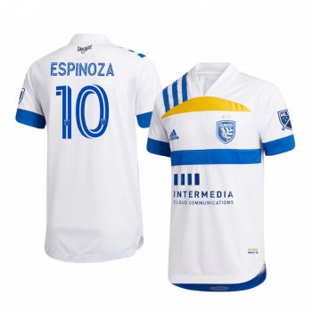 San Jose Earthquakes Cristian Espinoza 408 Edition Men's Official Short Sleeve Jersey 2020