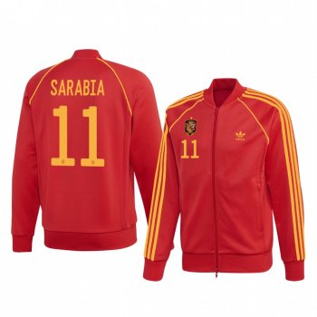 Pablo Sarabia Spain Red Team Pride Logo Full-Zip Long Sleeve Jacket