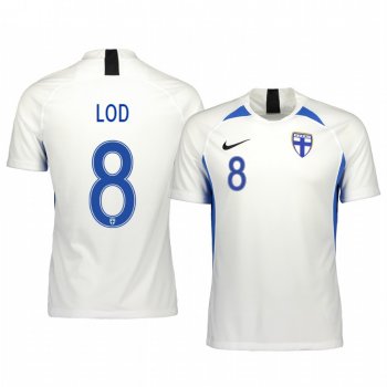 Finland Robin Lod Men's 2020 Home Authentic Short Sleeve Jersey