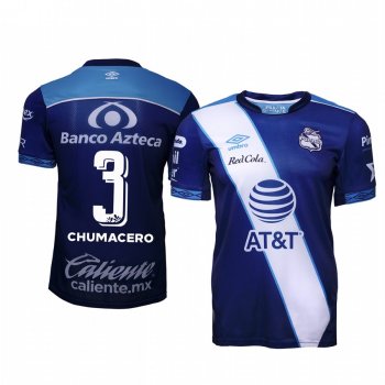 Alejandro Chumacero Club Puebla Away Blue Short Sleeve Jersey