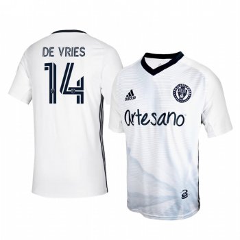 Midfielder Philadelphia Union Jack de Vries Men's Secondary Jersey 2020