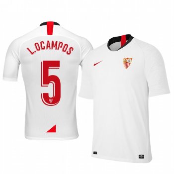 Youth Lucas Ocampos Sevilla 19-20 Home White Short Sleeve Jersey