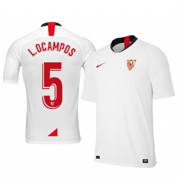 Youth Lucas Ocampos Sevilla 19-20 Home White Short Sleeve Jersey