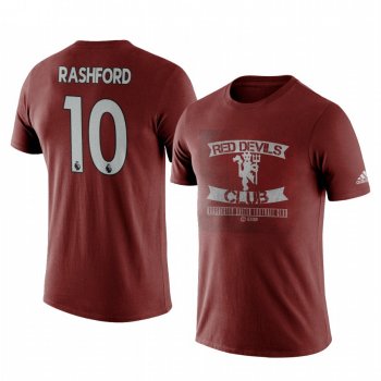 Men's Marcus Rashford Manchester United The Red Devils Short Sleeve T-shirt