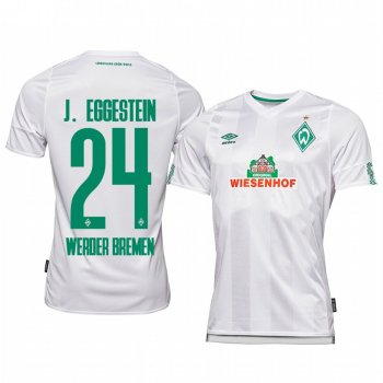 Werder Bremen Johannes Eggestein White Away Jersey 19-20 Men's