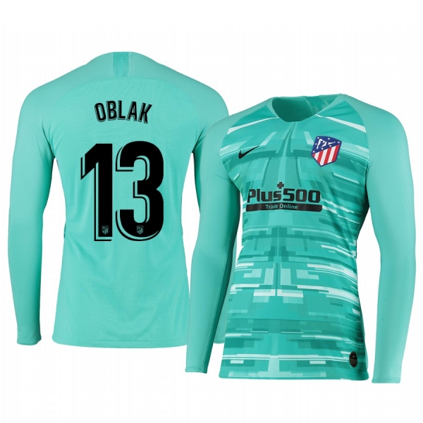 19-20 Atletico de Madrid Jan Oblak Green Long Sleeve Goalkeeper Jersey Men's