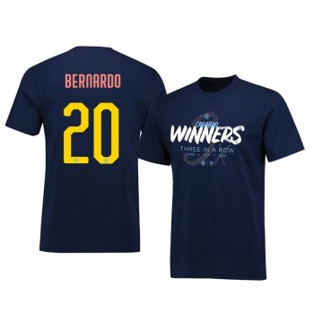 Bernardo Silva Manchester City Carabao Cup Navy Three In A Row Winners T-shirt