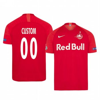 Custom Red Bull Salzburg European Home Red Short Sleeve Jersey