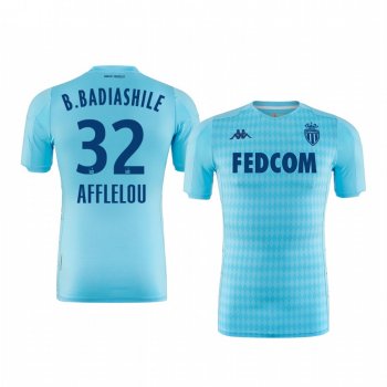 Benoit Badiashile AS Monaco 19-20 Third Men's Sky Blue Short Sleeve Jersey