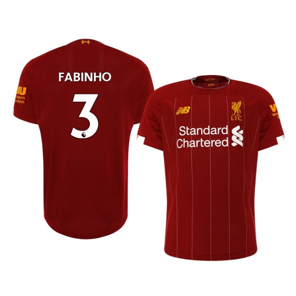 Men's Fabinho Liverpool Home Short Sleeve Jersey 19-20