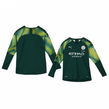 Youth 19-20 Manchester City Green Home Goalkeeper Jersey