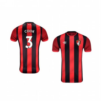 Youth Steve Cook AFC Bournemouth Home Short Sleeve Jersey 19-20