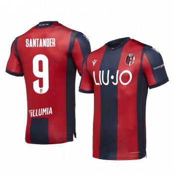 Bologna Federico Santander Men's Red Home Short Sleeve Jersey 19-20