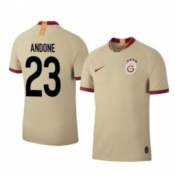 Florin Andone Galatasaray 19-20 Khaki Away Men's Short Sleeve Jersey