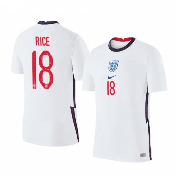 Declan Rice England 2020 White Home Men's Short Sleeve Jersey