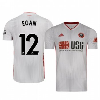 John Egan Sheffield United Away Men's Short Sleeve Jersey 19-20