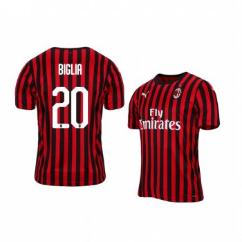 AC Milan Lucas Biglia 19-20 Home Men's Short Sleeve Jersey