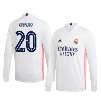 Marco Asensio Real Madrid 2020-21 Home Men's White Long Sleeve Jersey